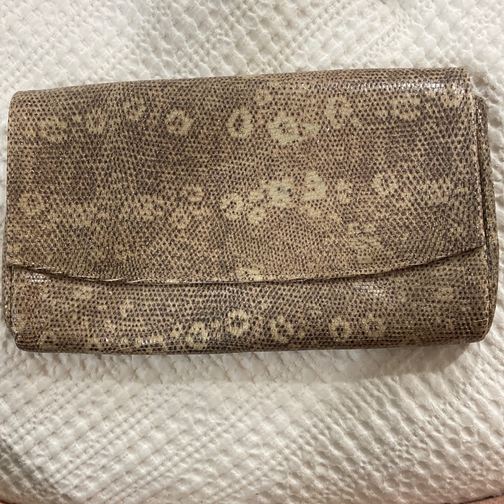Lauren merkin snakeskin clutch